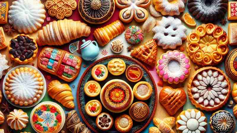 20 Traditional Pastries from Around the World: A Delectable Journey, Concept art for illustrative purpose, tags: dolci tradizionali di il - Monok